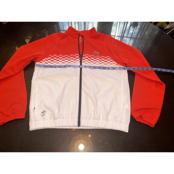 Kids' Lacoste Tennis x Daniil Medvedev Track Suit Jacket Red White Blue Size 14 - Picture 8 of 12